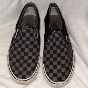 Vans Black and Gray Checkerboard Sneakers